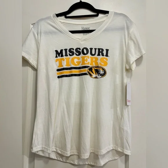 Hanes Women's White Missouri Tigers T-Shirt - Picture 1 of 4